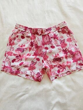 Tommy Bahama White Shorts with Pink Floral Print(missing drawstring)